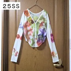 新品 Ameri 2WAY SMOKE FLOWER SHEER TOP 赤 - メルカリ