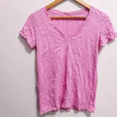 GAP 【XS】ピンク Vネック Tシャツ 無地