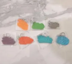 セガラッキーくじ　呪術廻戦　ネームアートキーホルダー　7種　コンプリート