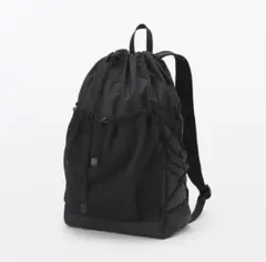 新品未使用 無印良品 撥水　リップストップ　リュックサック 黒のサムネイル