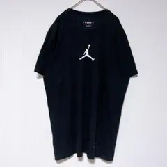 ジョーダン プリント Tシャツ クルーネック 半袖 L 黒 綿 バスケ スポーツ