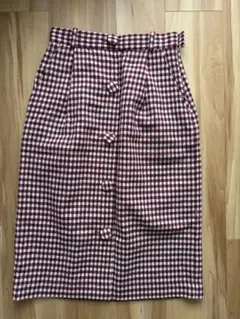 Dot and Stripes 赤と白のチェック タイトスカート