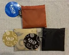 ♪ 新品未使用　KALDI コーヒー/ノベルティグッズ　エコバッグ 3点セットのサムネイル