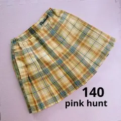 【Pinkhunt】 大人っぽいチェック柄 プリーツスカート XS(140)のサムネイル