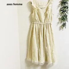 アクシーズファム　ワンピース M レース フリル　チェック　フェミニン 姫系　♡