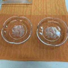 未使用　ホヤクリスタル　お皿　2枚セット