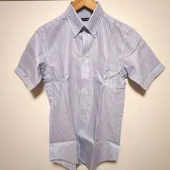 【クールビズ】THE SUIT COMPANY 半袖シャツ Sサイズ ストライプのサムネイル