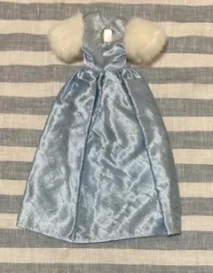 【ジェニー用の服】ロングドレス 水色