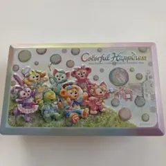 【20周年限定】限定品ダッフィー＆フレンズ カラフルハピネス　チョコレート空き缶