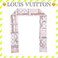 良品 ルイヴィトン M70637 バンドー スカーフ シルク ピンク レディース