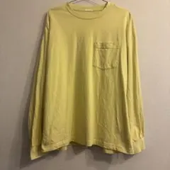GU メンズ　長袖カットソー ロンT フロントポケット付き Mサイズ