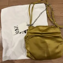 ZARA ザラ サテン風ショルダーバッグ Y2K - メルカリ