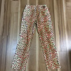 【イタリア製】CAPOPERA JEANS レオパード 総柄 デニムパンツ 44のサムネイル