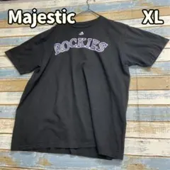 マジェスティック 黒 半袖 Ｔシャツ ロッキーズ ストリーXL【い871】のサムネイル