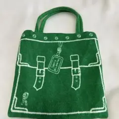 バックルデザイン ロベルタ緑色トートバッグ