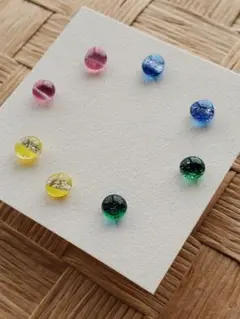 琉球ガラスのピアス8点セット☆No.807