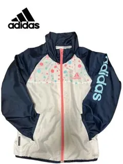 アディダス ウィンドブレーカー 防寒 140 CLIMASTORM 水玉 裏地