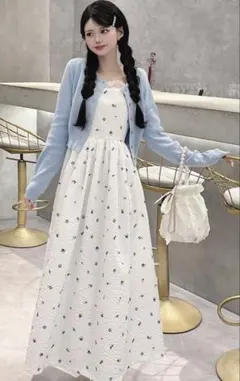 GRL 花柄ジャガードフレアワンピース[gn389]