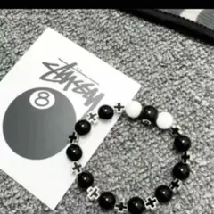 Stussy 8ボール クロス ビーズ ブレスレット