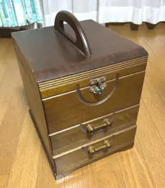 B-3 昭和レトロ 木製 メイクボックス コスメボックス ドレッサー 鏡台