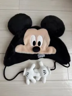 ミッキーマウス フリース帽子