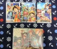 ゆ*リ様 当時物 ONEPIECE グミカード 5枚 レアなペアあり