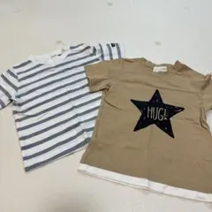 【b.ROOM】ベビー服 ストライプTシャツ 2枚セット（80cm）のサムネイル
