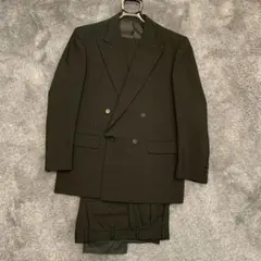 ブラックフォーマル 【美品】メンズ　礼服　冠婚葬祭　漆黒　式典　ダブル　L