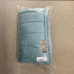 値下げ　ブルー シングル掛け毛布　カバーにもなる毛布