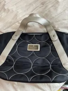 LANVIN ランバン　ハンドバック　ナイロン　ブラック　美品のサムネイル