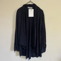 『KUMIKYOKU』クミキョク【3】カーディガン 羽織 ネイビー レーヨン