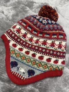 ファミリア　ニット帽　美品