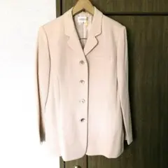 レナウン ルック パンツスーツ セットUP L寸 11号 パステルピンク 古着