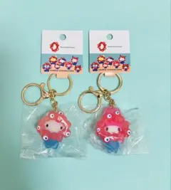 サンリオ　ミャクミャクなりきり立体マスコット　クリアカラーキーホルダー