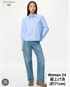 UNIQLO JW ANDERSON ストレートデニム ジーンズ 24 裾上げ済