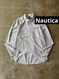 00s Nautica チェック柄コットン長袖シャツ XL ヴィンテージ 古着