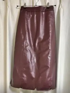 エコレザースカート　バーガンディー　N WITH.