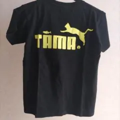 Printstar TAMA 猫 Tシャツ ブラック 150のサムネイル