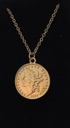 ⭐️おしゃれ⭐️コインネックレス　ゴールド　ビンテージコイン