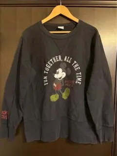 お値下げ！ミッキーマウス ダメージ加工 スウェット トレーナー　サイズL