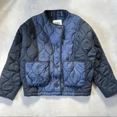 キルティングジャケット ネイビー