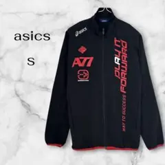 asics アシックス　A77 赤黒　ジャージ　身長162〜168センチ　Sのサムネイル