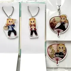 鬼滅の刃 セガ うちわ風アクリルチャーム ローソン アクキー 煉獄杏寿郎