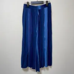 青系　グラデーション　ワイドパンツ　フレアーパンツ　カジュアル　M