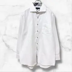 【MEN'S UNO】長袖ワイシャツ カッターシャツ 白(3L)大きいサイズ 上