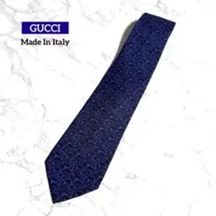 GUCCI グッチ ブランド ネクタイ 高級 シルク ネイビー 幾何学 パターン