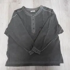 FREAK'S STORE 長袖ヘンリーネックシャツ Fダークグレー