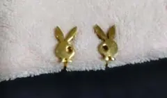 PLAYBOY ラビットヘッド イヤリング ゴールドカラー　未使用