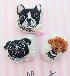 刺繍ブローチ♡