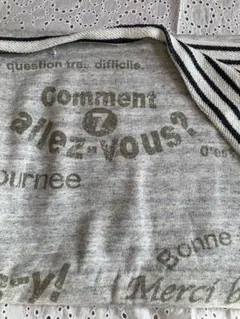 slowboat　裏毛　@font ×ボーダー　リバーシブル